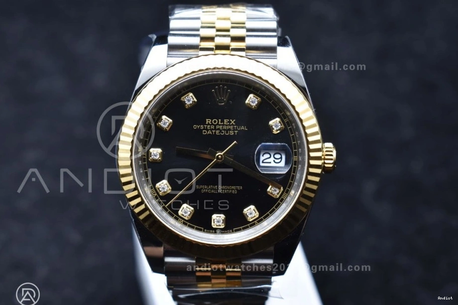 VR3235 Steel Jubilee On Clean 126333 YG 904L Dial YG SS 1:1 DateJust Best 41 Edition Bracelet Diamonds 0507